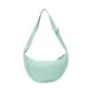 Lightweight Nylon Half-Moon Crossbody Bag Light green color SKU reference