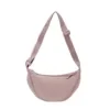 Lightweight Nylon Half-Moon Crossbody Bag Flesh tone color SKU reference