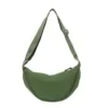 Lightweight Nylon Half-Moon Crossbody Bag Peacock blue color SKU reference