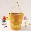 Halloween Pumpkin & Bat Canvas Trick-or-Treat Tote Yellow · motif 1 handle style reference