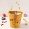 Halloween Pumpkin & Bat Canvas Trick-or-Treat Tote Yellow · motif 4 handle style reference