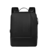 Nylon Laptop Backpack with USB Port & Removable Strap Black color SKU reference