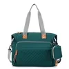 Polyester Diaper Tote with Pacifier Case Green color SKU reference