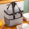 Oxford Insulated Lunch Cooler Bag for Work and Picnics Gray color SKU reference