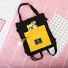 Cotton Messenger Tote with Cartoon Animal Print Options Design option 01 color SKU reference