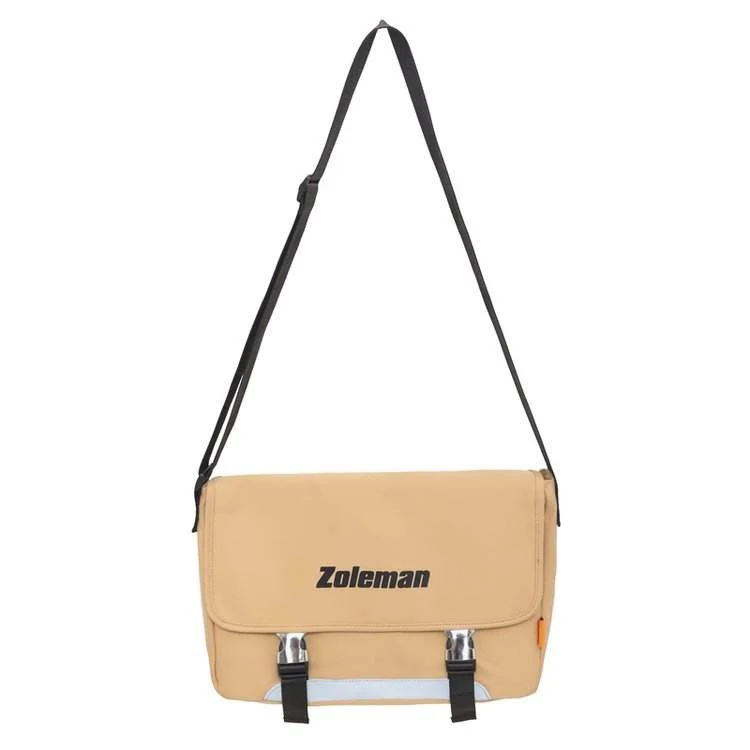 Reflective Outdoor and Travel Sling Messenger Bag Camel color SKU reference