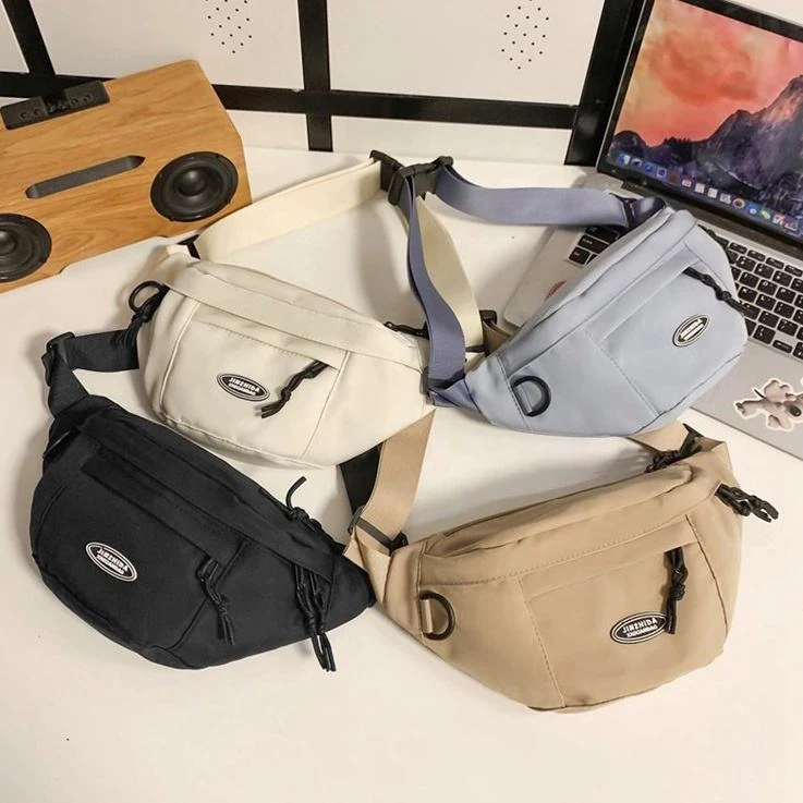 Multi-Pocket Nylon Waist and Chest Phone Bag product reference image