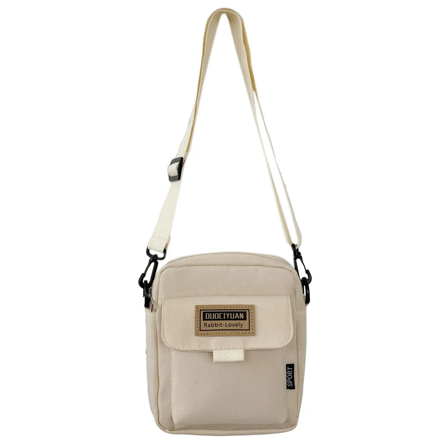 Nylon Phone Crossbody Bag with Three Color Options White color SKU reference