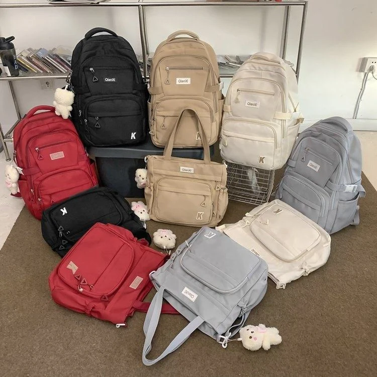 Two-Style School Backpack Set with Five Color Options product reference image