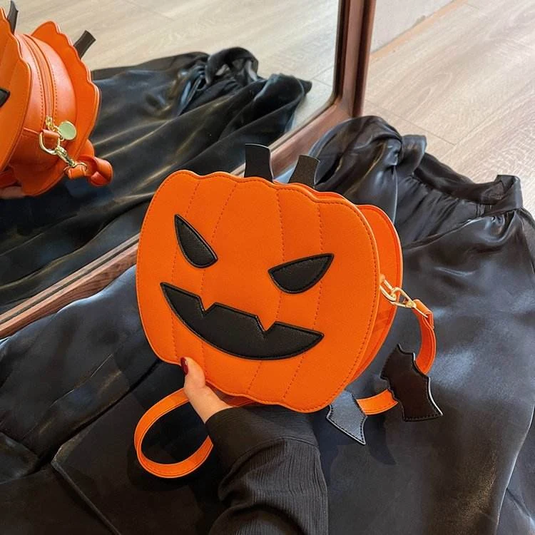 Pumpkin-Shaped PU Novelty Crossbody Bag Yellow · Style 1 SKU overview reference