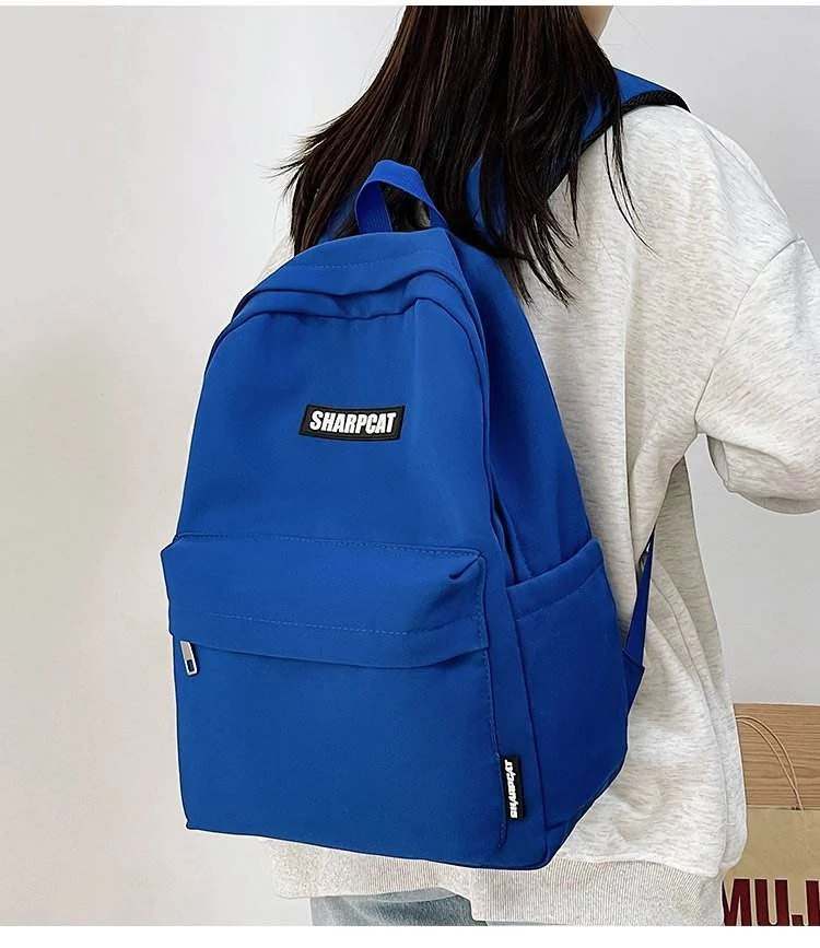 Nylon Travel and School Backpack with Five Color Options Dark blue color SKU reference