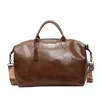 PU Travel Duffel with Corner-Wrap Detail Brown color SKU reference
