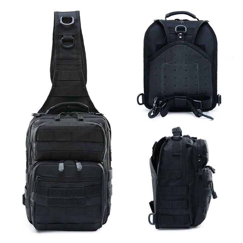 Lightweight Tactical Chest and Crossbody Bag in Four Colors Black color SKU reference