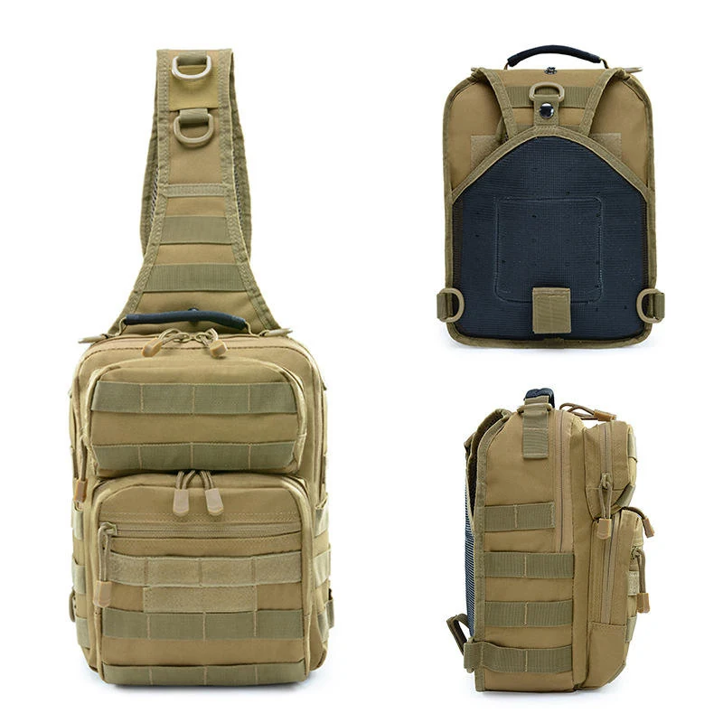 Lightweight Tactical Chest and Crossbody Bag in Four Colors Dark khaki color SKU reference
