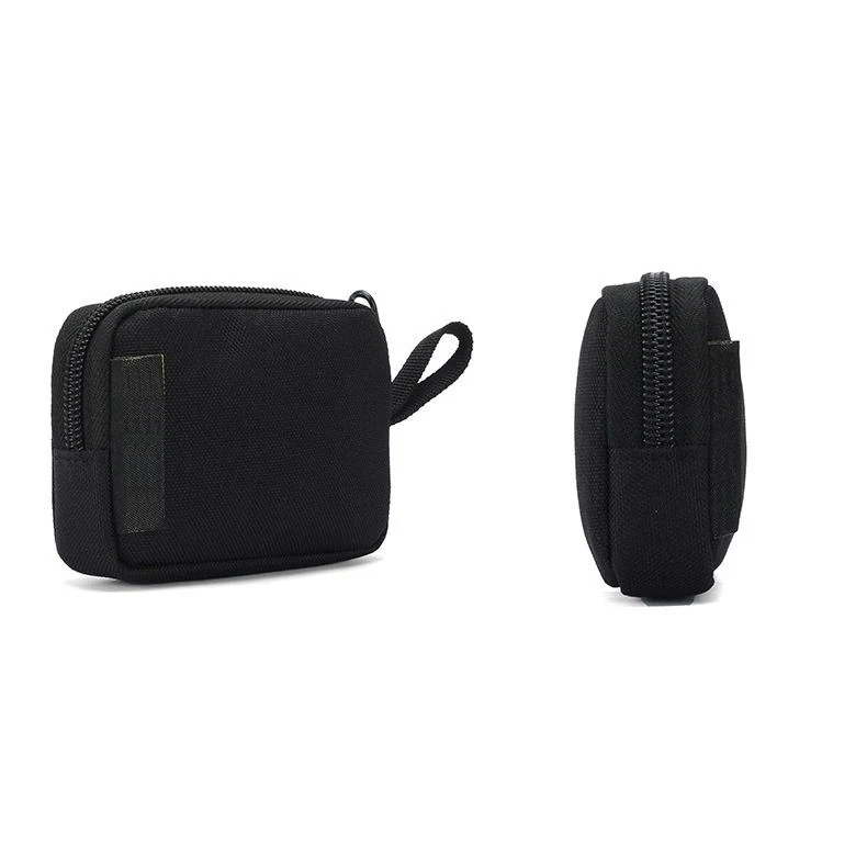 Nylon Coin Purse and Accessory Pouch in Three Colors Black color SKU reference