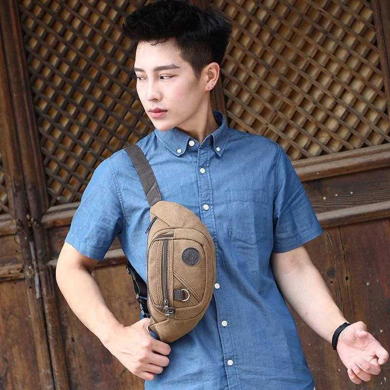 Multi-Pocket Nylon Waist & Crossbody Bag product reference image