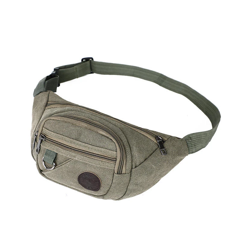 Multi-Pocket Nylon Waist & Crossbody Bag Light green color SKU reference