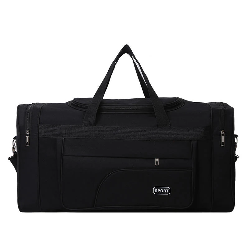Foldable Oxford Cloth Travel Organizer Duffel Black color SKU reference