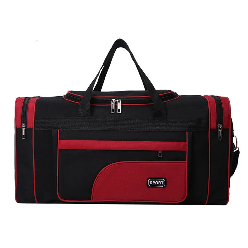 Foldable Oxford Cloth Travel Organizer Duffel Burgundy color SKU reference