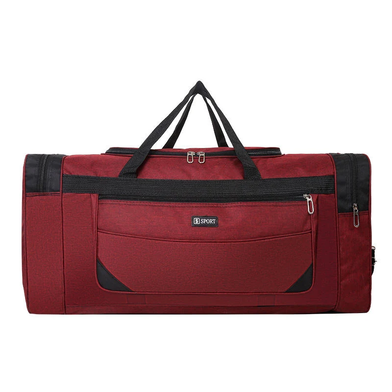 Foldable Oxford Yoga, Gym & Travel Duffel in Four Colors Burgundy color SKU reference