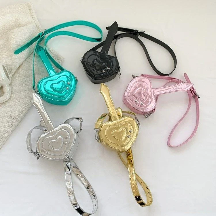 Heart-Shaped PU Mini Crossbody Bag product reference image