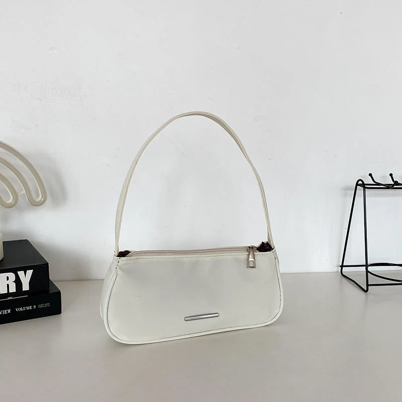 Mini Nylon Phone Crossbody Bag with Internal Pocket White color SKU reference