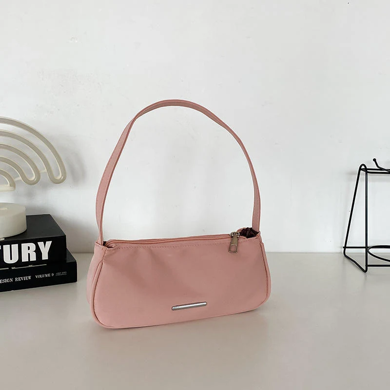 Mini Nylon Phone Crossbody Bag with Internal Pocket Pink color SKU reference