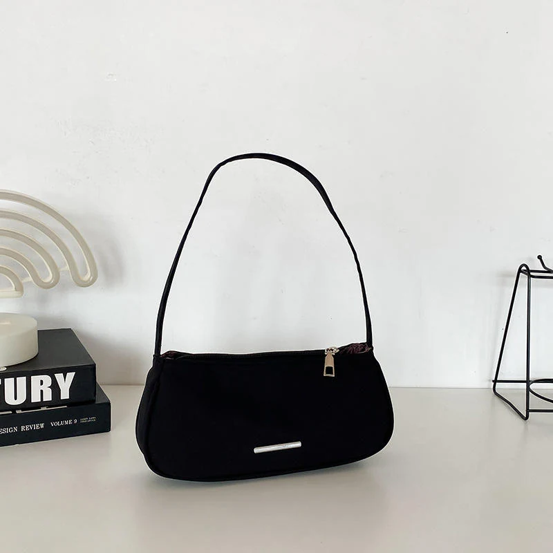 Mini Nylon Phone Crossbody Bag with Internal Pocket Black color SKU reference