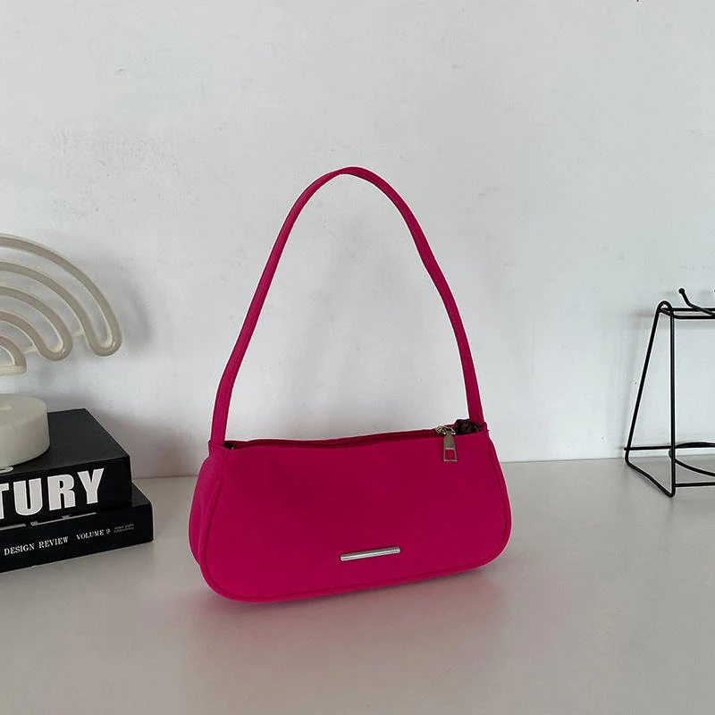 Mini Nylon Phone Crossbody Bag with Internal Pocket Plum color SKU reference