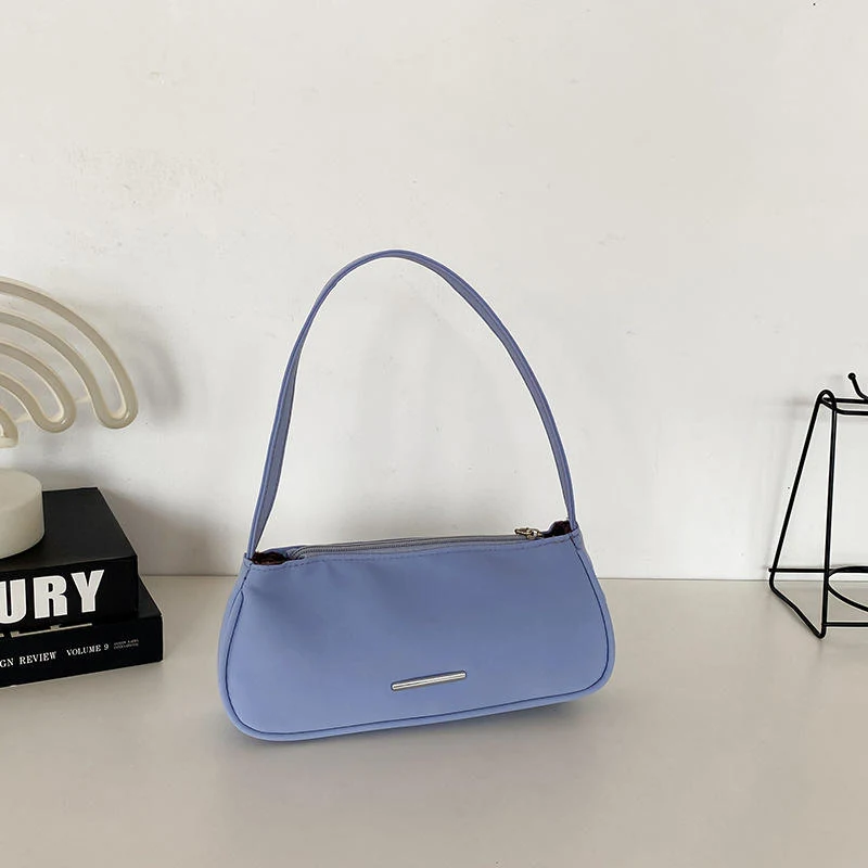Mini Nylon Phone Crossbody Bag with Internal Pocket Sky blue color SKU reference
