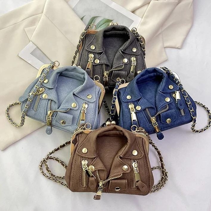 PU Mini Crossbody Bag with Rivet Trim product reference image