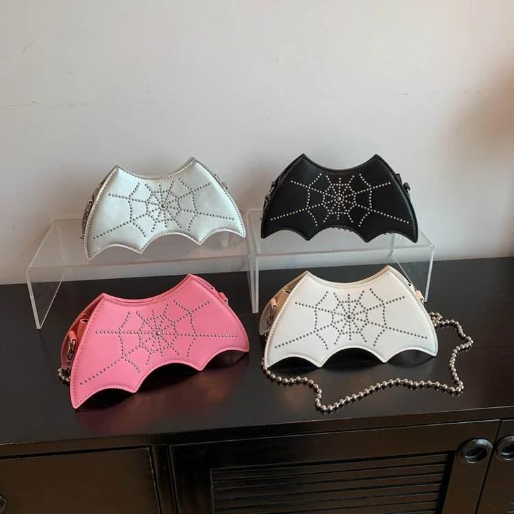 Halloween Bat & Bow PU Crossbody Bag product reference image