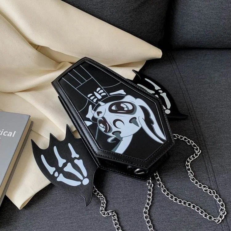 Halloween Ghost Bat-Wing Mini Crossbody Bag Black color SKU reference