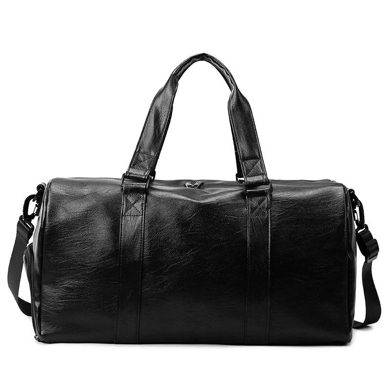 PU Travel Bag for Sports and Fitness Black color SKU reference