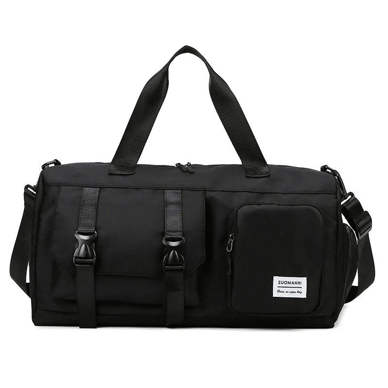 Oxford Wet and Dry Travel Duffel Bag Black color SKU reference