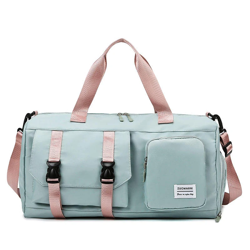 Oxford Wet and Dry Travel Duffel Bag Light green color SKU reference