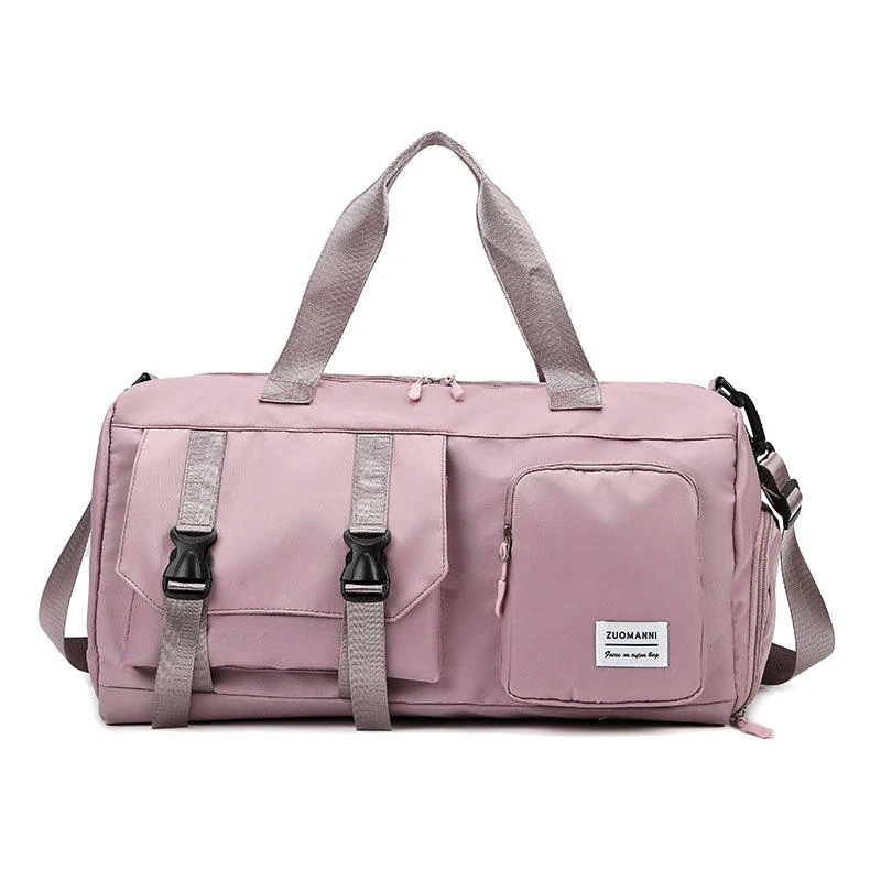 Oxford Wet and Dry Travel Duffel Bag Light pink color SKU reference