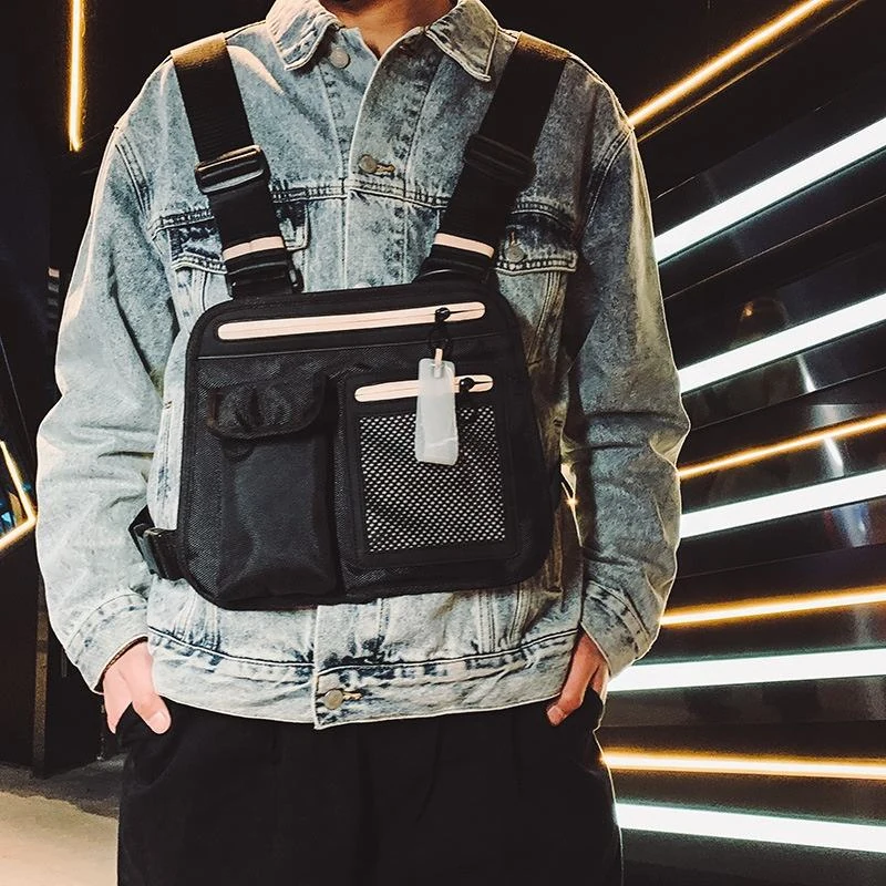 Reflective Oxford Tactical Vest Chest Bag product reference image
