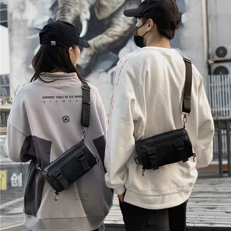 Round Nylon & PU Phone Crossbody Bag with Adjustable Strap product reference image