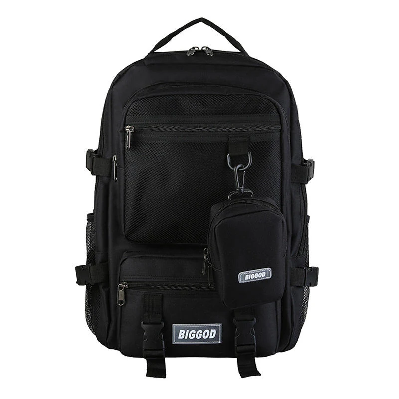 Outdoor Backpack with Multi-Compartment Organization Black color SKU reference