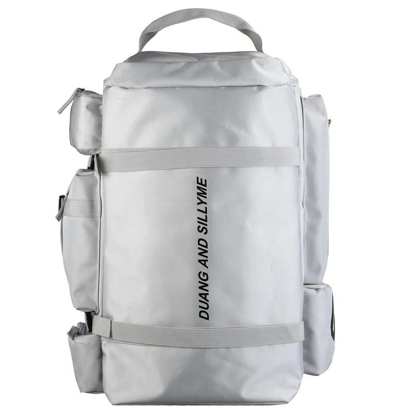 Large Oxford Travel Backpack for Outdoor Use Light Gray color SKU reference