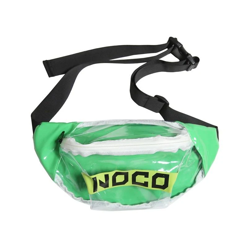 Clear PVC Chest Pack with Zip Closure Green color SKU reference
