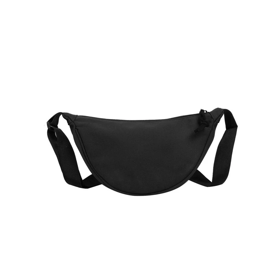 Nylon Student and Sports Chest Crossbody Bag Black color SKU reference