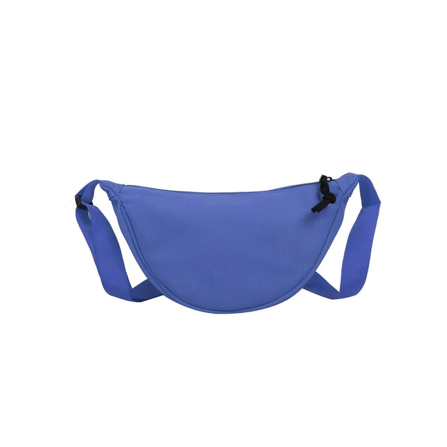 Nylon Student and Sports Chest Crossbody Bag Deep Blue color SKU reference