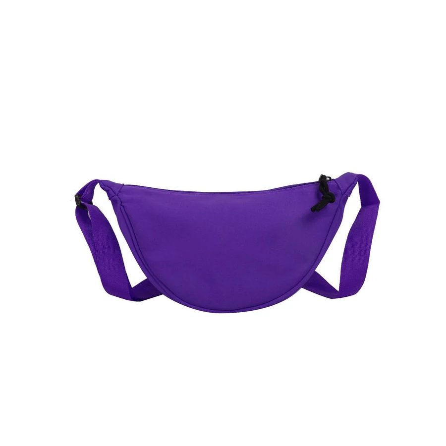 Nylon Student and Sports Chest Crossbody Bag Purple color SKU reference
