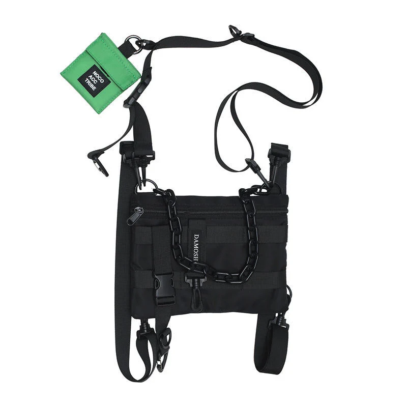 Oxford Tactical Chest Rig with Coin Purse Black & Green color SKU reference