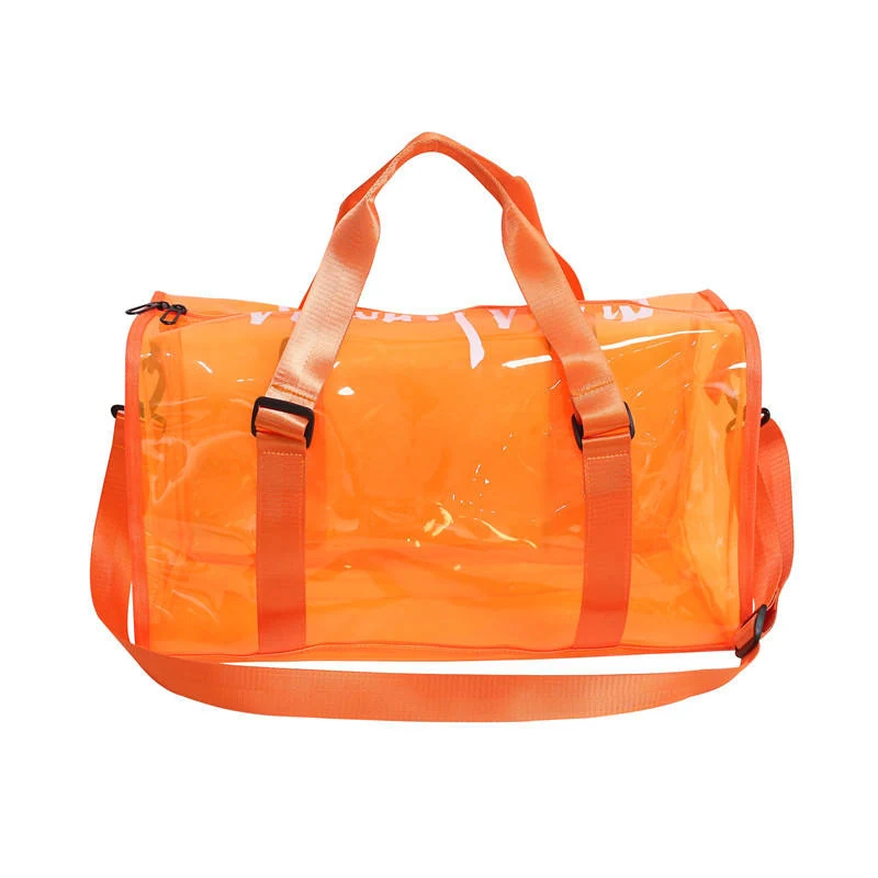 PVC Letter-Print Beach Shoulder Bag Orange color SKU reference