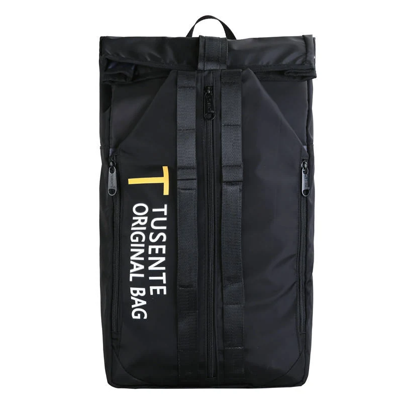 Oxford Letter-Print Large-Capacity Backpack Black color SKU reference