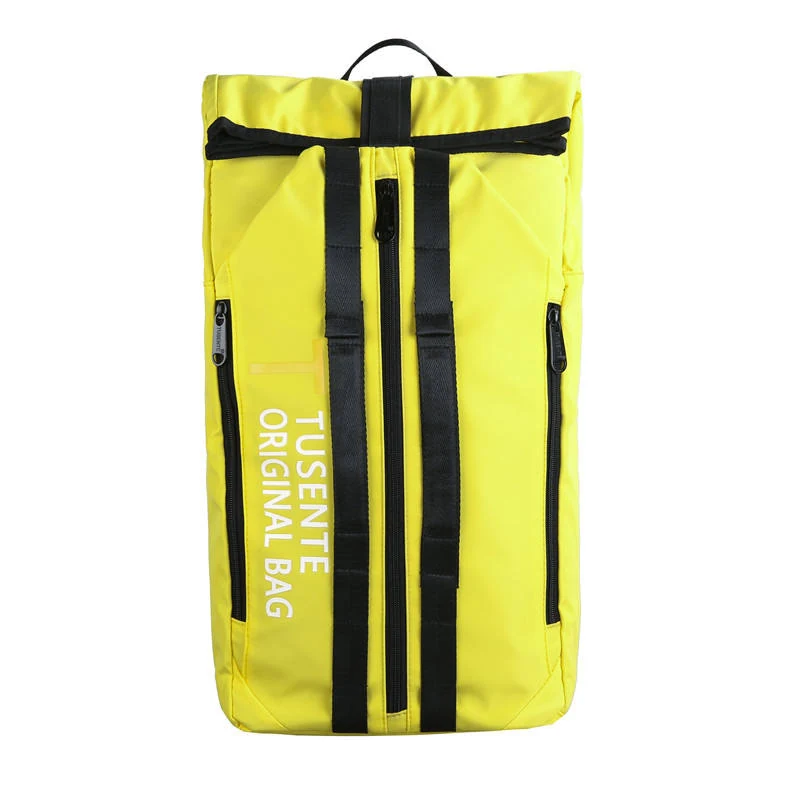 Oxford Letter-Print Large-Capacity Backpack Yellow color SKU reference