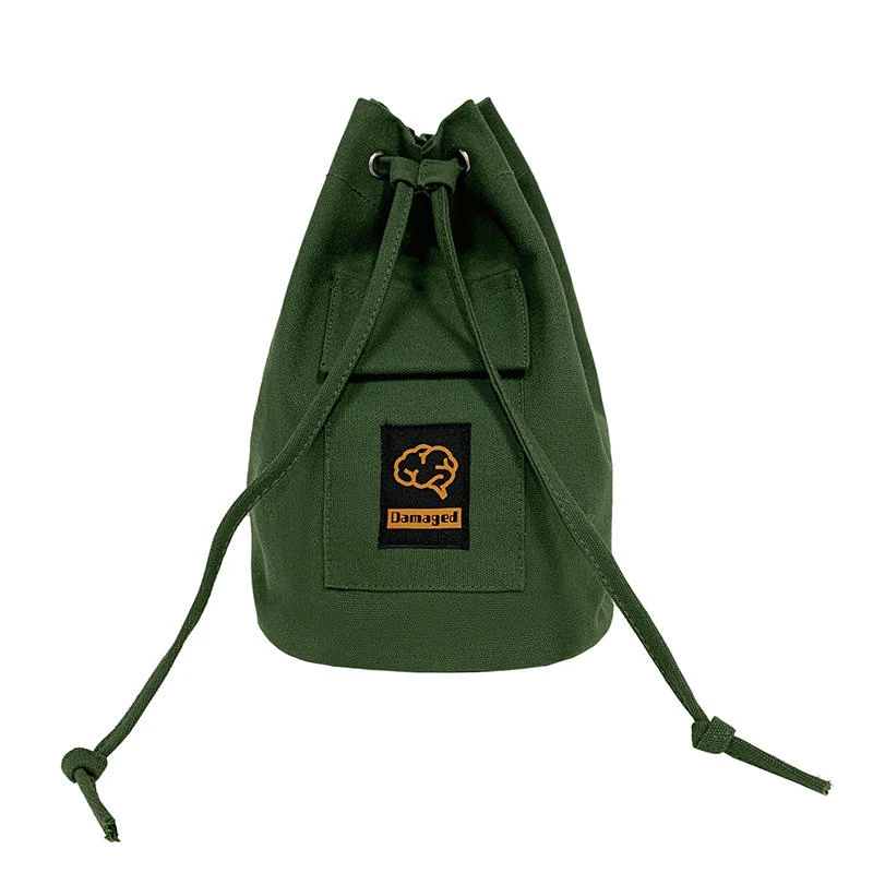 Canvas Drawstring Chest and Crossbody Pack Green color SKU reference
